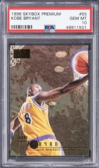 1996-97 Skybox Premium Basketball #55 Kobe Bryant Rookie Card - PSA GEM MT 10